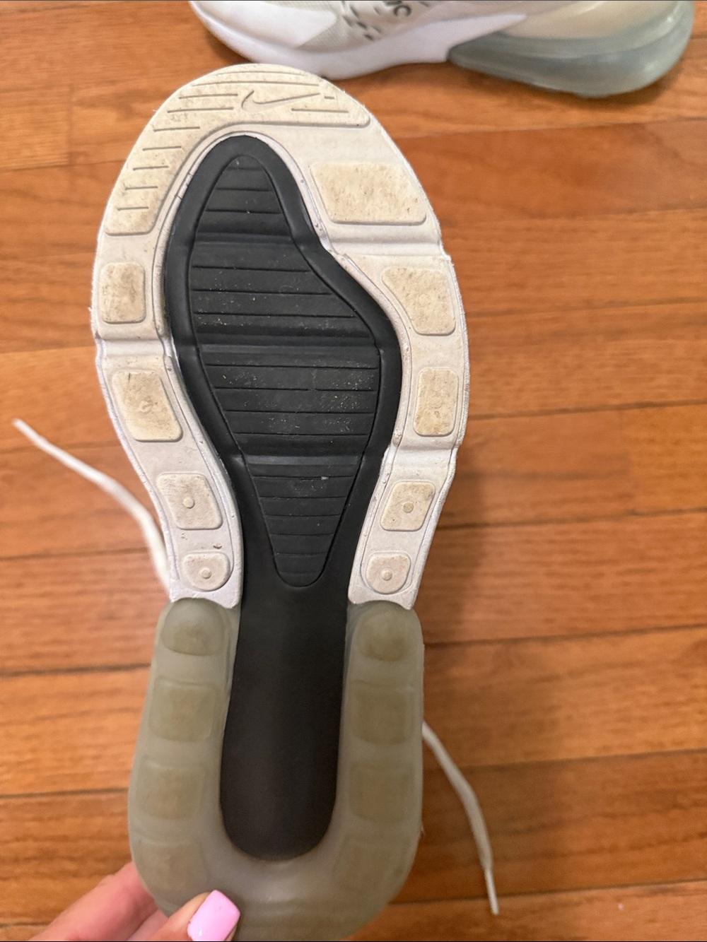 Nike  Air Sneakers in White and Black - Picture 4 of 9